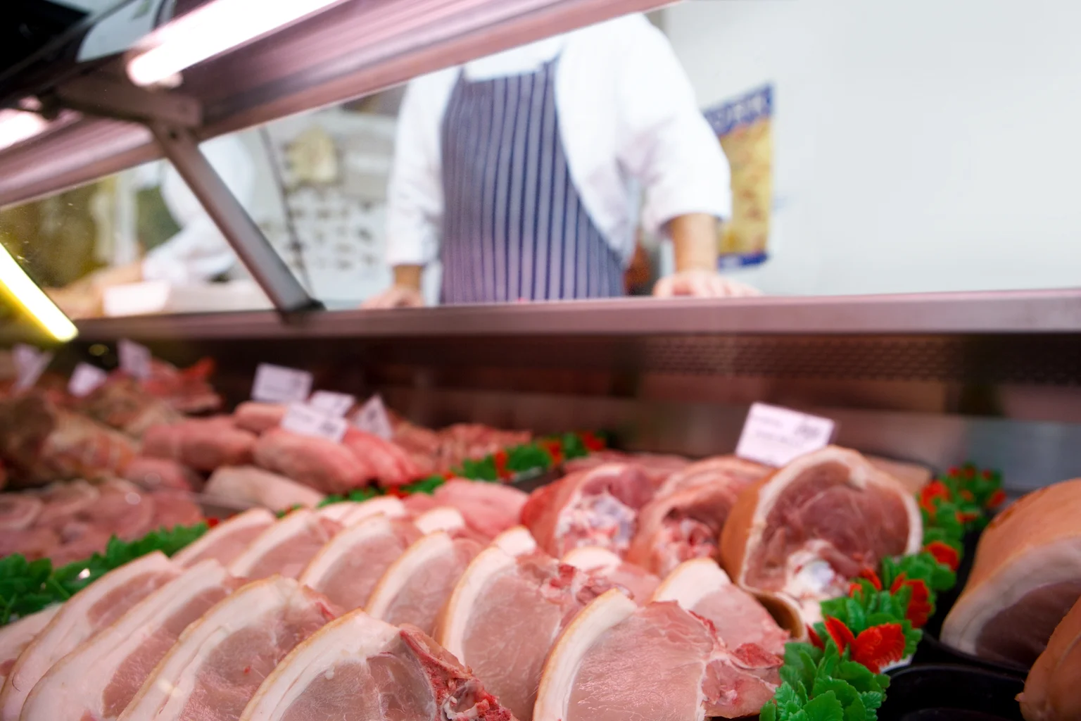 Meat counter with fresh cuts